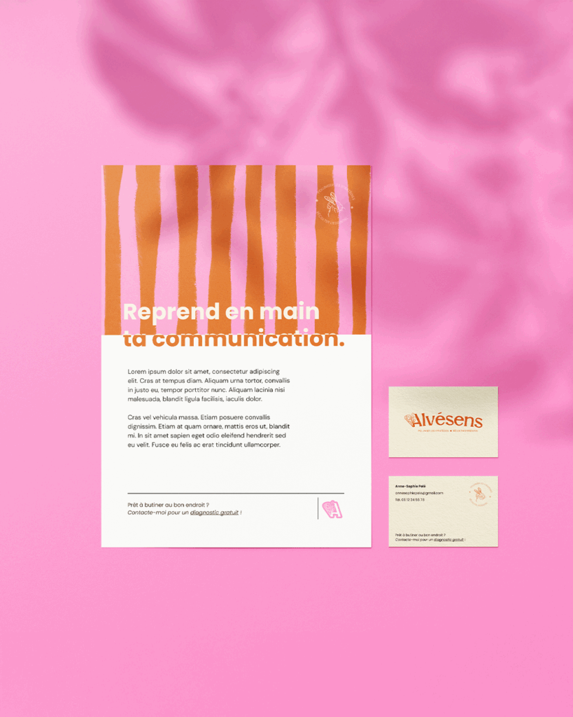 Alvésens – Identité visuelle affiche et cartes de visite